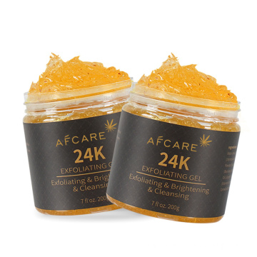 24K Gold Exfoliating Gel Private Label Custom OEM ODM Skin Care Face Gel